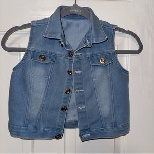 Limited Too Girls Denim Sleeveless Vest/Gilet